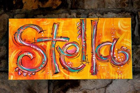 Name Canvasoriginal Painting Acrylic On Canvas Personalized And Hand