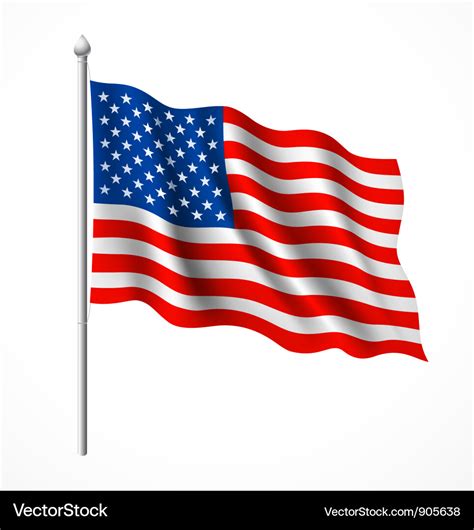 American Flag Royalty Free Vector Image Vectorstock