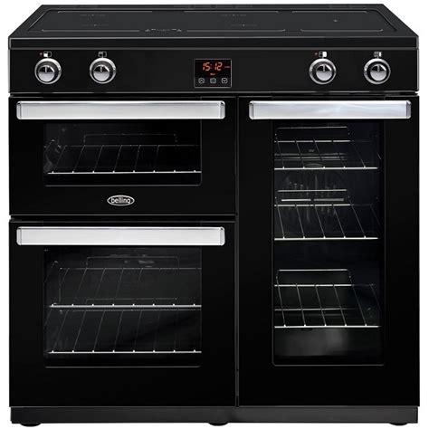 Belling Cookcentre 90cm Range Cooker With Induction Hob 90ei Black