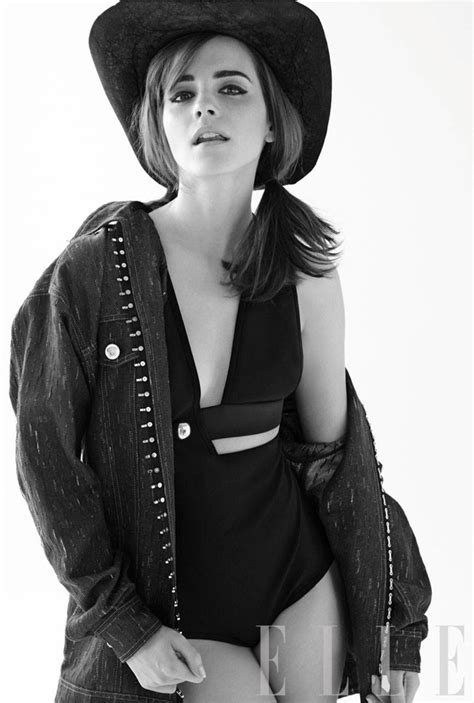 Casual Elle Australia April 2014 Emma Watson In Cowboy Hat