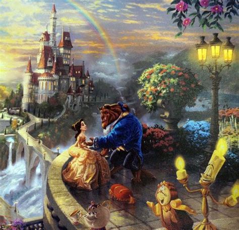 Win A Thomas Kinkade Canvas Of Beauty And The Beast Beauty And The