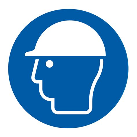 Head Protection Symbol Hazard Symbol Self Adhesive Labels Safetyshop