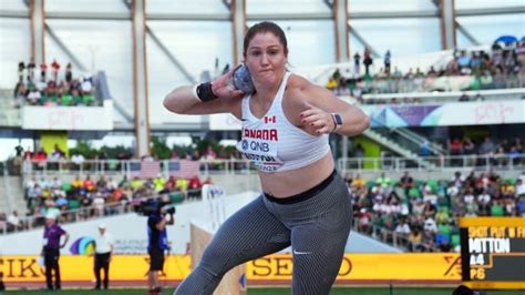 canadian shot putter sarah mitton narrowly misses podium in women s final at athletics worlds