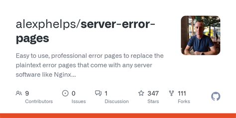 Issues Alexphelps Server Error Pages Github