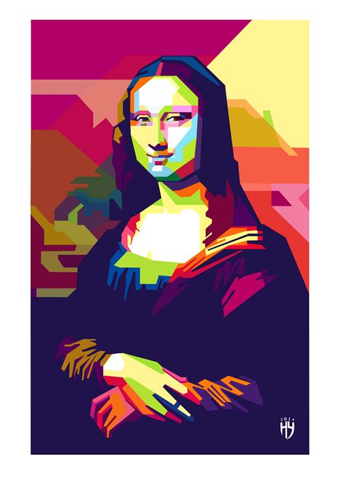 Mona Lisa Pop Art Portraits Pop Art Marilyn Wpap Art