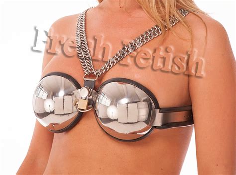 bondage bra stainless steel with silicone lining by freshfetish