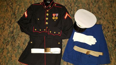 Usmc Dress Blue Uniform Set Pfc Enlisted 37l Blues Coat Pants 34x28