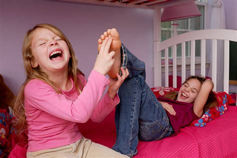 Little Girl Feet Tickled Pic Stock Photos Pictures And Royalty Free