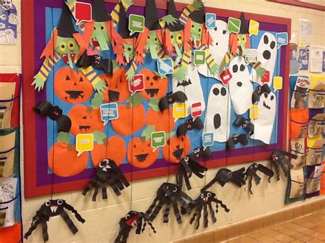 Halloween Bulletin Board With Math And Language Connections Halloween