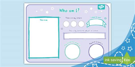 Who Am I Activity Sheet Teacher Made