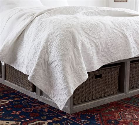 It looks lovely and is a good choice for a chic bedroom. Stratton Storage Platform Bed with Baskets | Wooden Beds ...