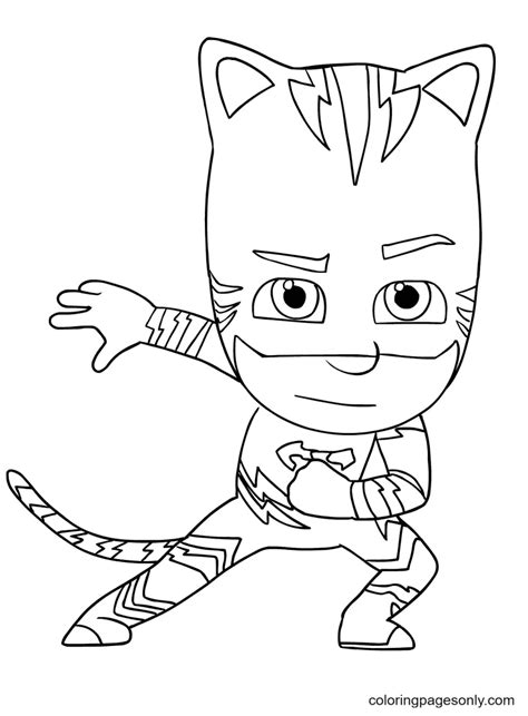 Catboy Printable Coloring Pages | Colorpaints.co