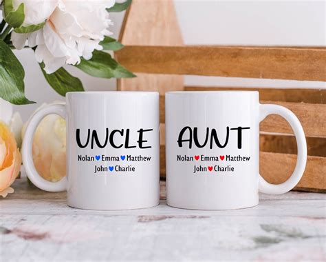 Uncle And Aunt Mugs Set Uncle And Aunt Matching Gift Personalized