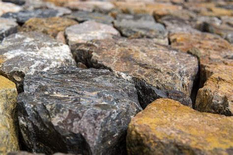 Close Up Of Rough Cut Stone Wall Background Stock Photo Image Of