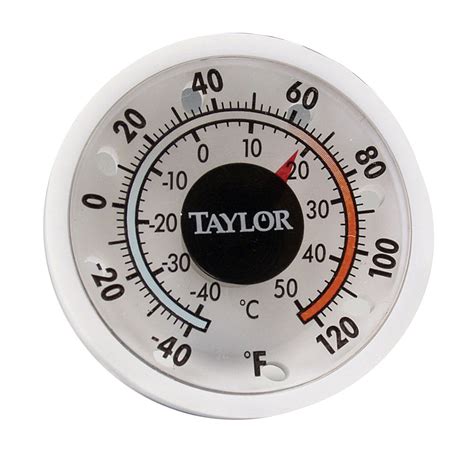 Taylor 5380n Window Wall Thermometer W Adhesive Mount 40 To 120f
