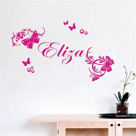 Personalized Custom Any Name Butterfly Girl Room Wall Stickers Decals
