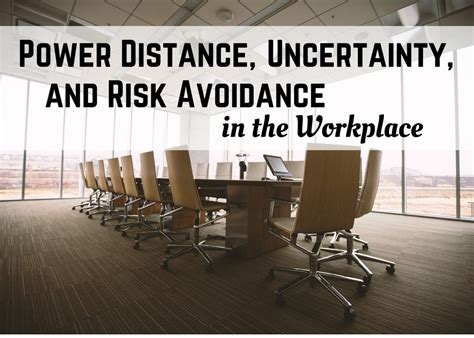Power distance concerns the issue of inequality of distribution of power and authority among individuals in organizations. Workplace: Power Distance, Uncertainty, and Risk Avoidance ...