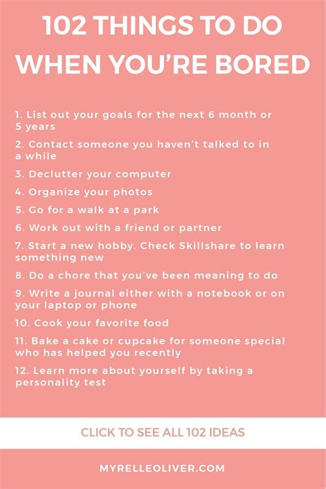 102 Things To Do When You Re Bored Productive Things To Do What To
