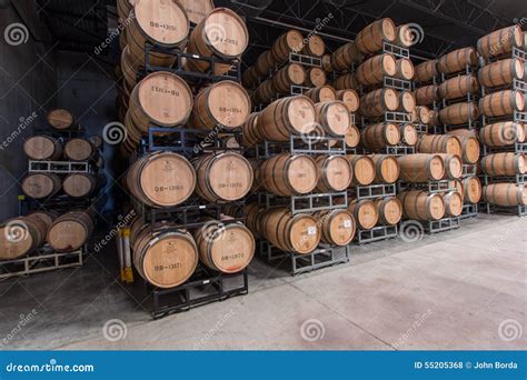 Wine Barrel Storage Editorial Stock Photo Image Of Round 55205368