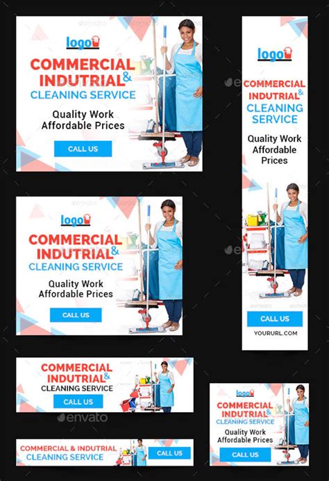 Cleaning Service Banner Templates Free Psd Word Indesign Ai Formats