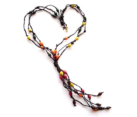 Eco Friendly Necklace Made Of Paper Beads Eco Friendly Necklace