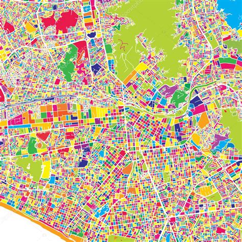 Lima Peru Mapa Mapa Del Vector Colorido De Lima Distrito De Lima