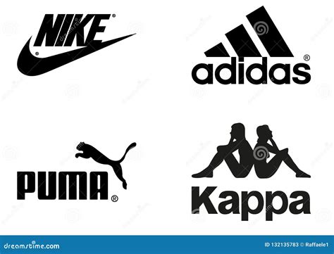 Collection Of Logos Of Sportswear Companies Editorial Stock Photo