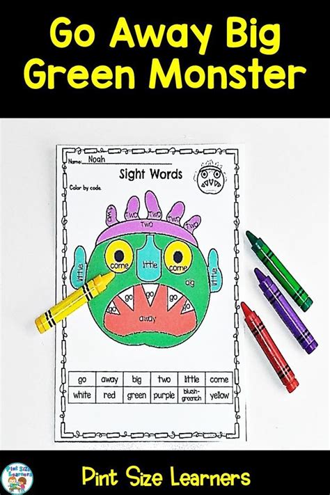 These Book Based Activities For Go Away Big Green Monster Are The
