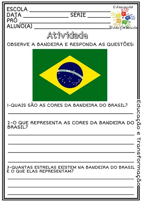 Atividade Bandeira Do Brasil Para Imprimir