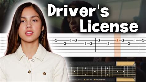 Olivia Rodrigo Driver S License Guitar Tutorial Tab Youtube
