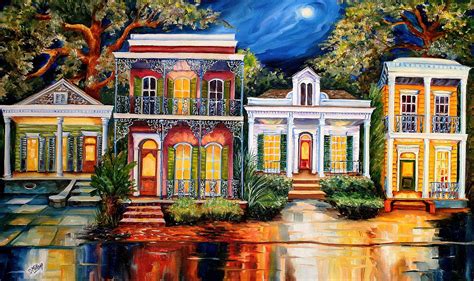 New Orleans Art by Diane Millsap: Evening in Uptown by Diane Millsap