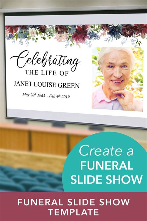 Celebration Of Life Powerpoint Template Free Funeral Program Funeral