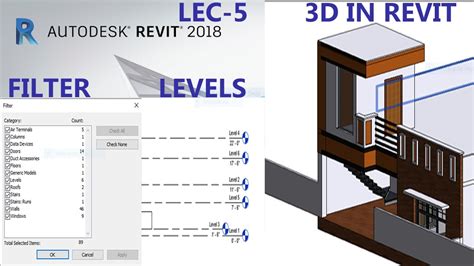 Creating Levels In Revit Iifilter In Revit Iicreating 3d In Revitii