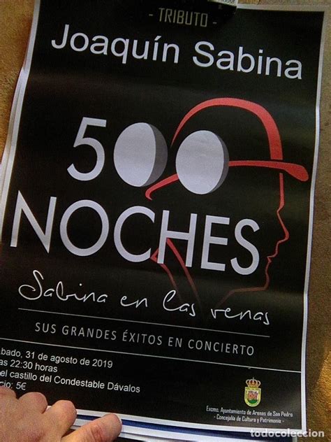 Joaquin Sabina Poster Tributo 500 Noches Sa Vendido En Venta