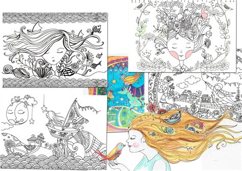 Adult Coloring Cards Make Your Own Card Coloring Greeting Etsy