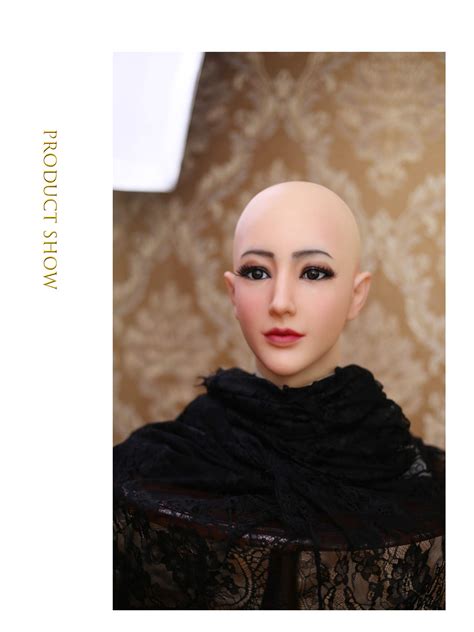 Soft Silicone Realistic Female Head Mask Hand Made Face For