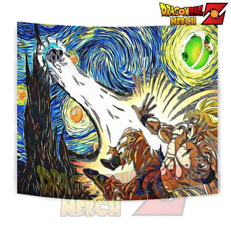 Starry Night Dbz Namek Wall Tapestry Dragon Ball Z Merch