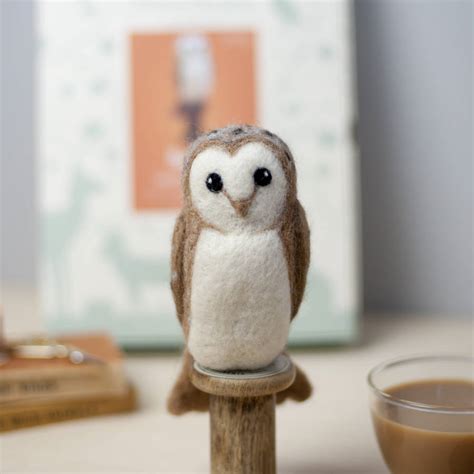 Barn Owl Needle Felting Craft Kit By Hawthorn Handmade