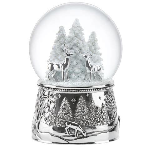 North Pole Bound Snow Globe Reed And Barton Silver Snowglobe