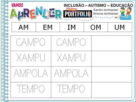 Caça Palavras Com Am Em Im Om Um