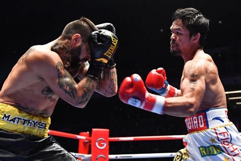 It is popularized as the biggest fight of the year. ROUND 3: Pacquiao knocks down Matthysse | Inquirer Sports