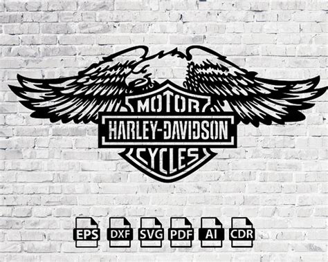 Harley Davidson Motorcycle Laser Cut Dxf Files Wall Sticker Etsy