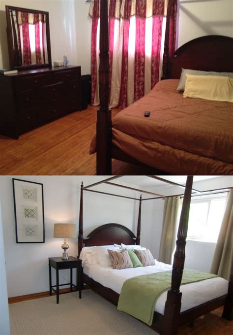 Home Staging Master Bedroom Before And After By Home Transitions