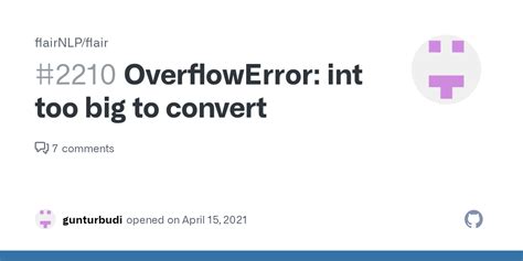 Overflowerror Int Too Big To Convert Issue Flairnlp Flair Hot Sex Picture