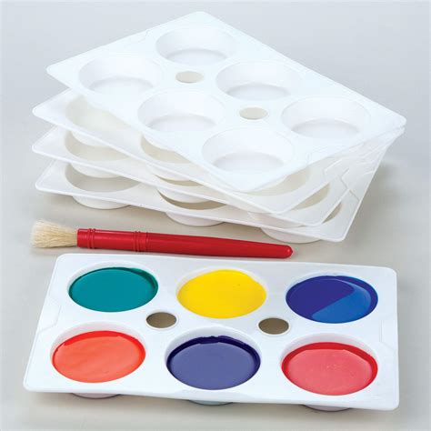 Buy Baker Ross Ek7323 6 Well Paint Palettes Pack Of 5 Plastic Paint