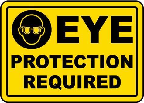 Eye Protection Required Label Save 10 Instantly