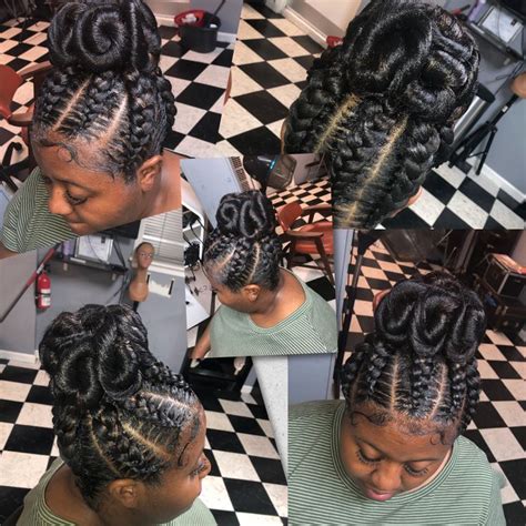 Pin By Janay On Braids Black Hair Updo Hairstyles Braided Hairstyles