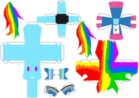 Ranbow Dash Papercraft By Ryoukamui On Deviantart