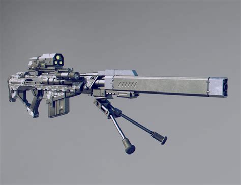 Artstation Sniper Rifle Misuo Wu Zombie Weapons Sci Fi Weapons