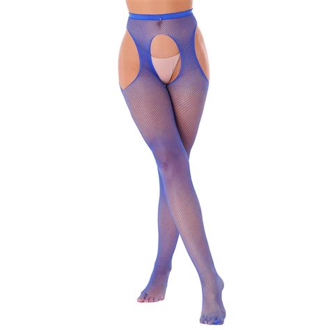 Women Fishnet Stockings Sexy Hollow Out Open Crotch Tights Pantyhose